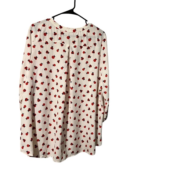 Poema 3X ladybug print top *damaged* - Picture 2 of 5